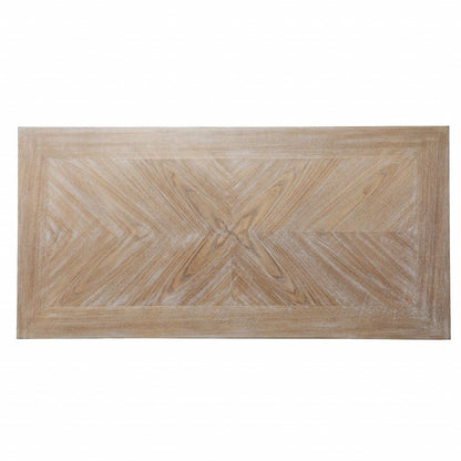 43" Natural and White Wood