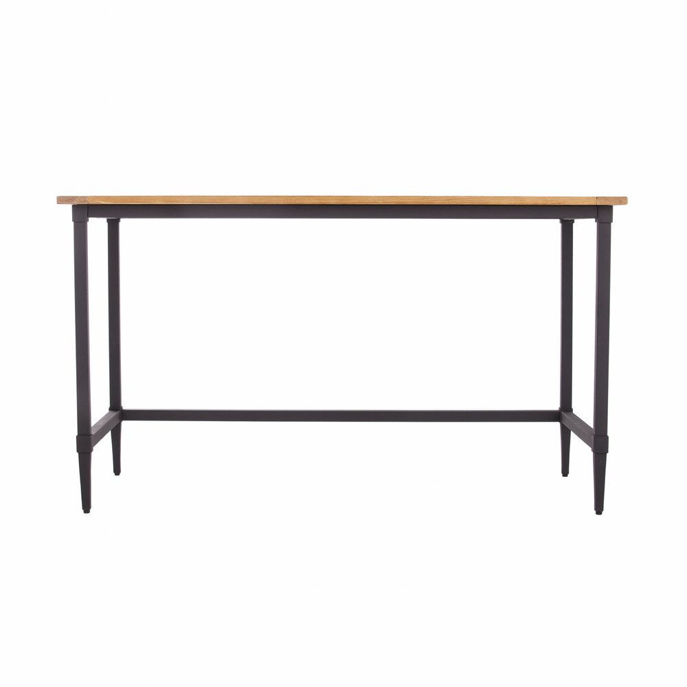 53" Natural and Black Wood Writing Desk