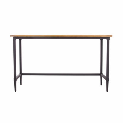 53" Natural and Black Wood Writing Desk