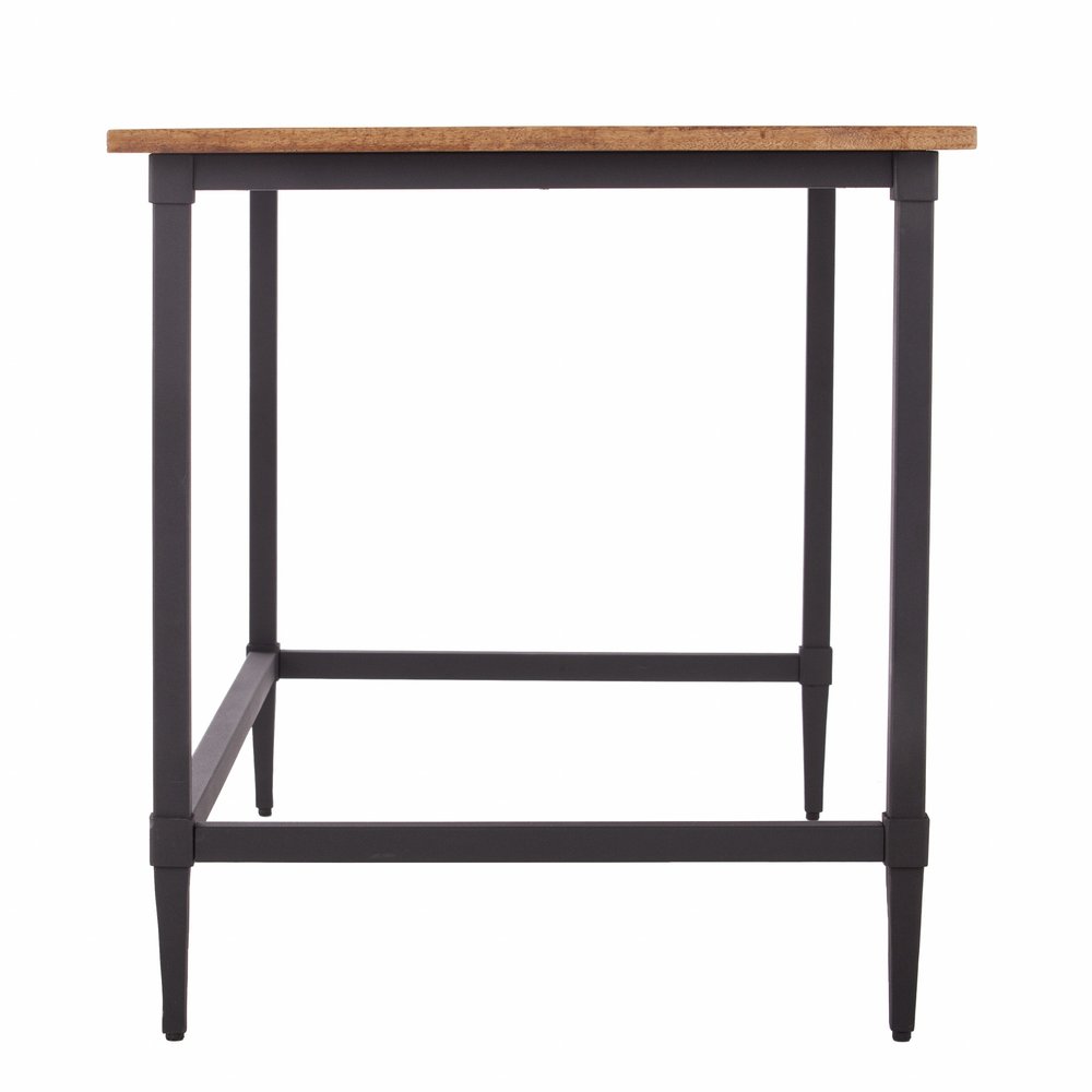 53" Natural and Black Wood Writing Desk