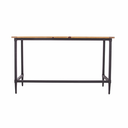 53" Natural And Black Writing Desk