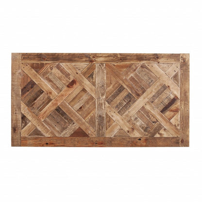 53" Natural and Black Wood Writing Desk