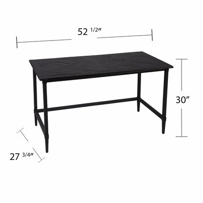 53" Black Writing Desk