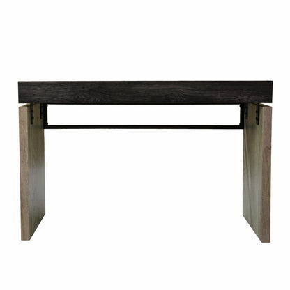 45" Black and Brown Writing Desk