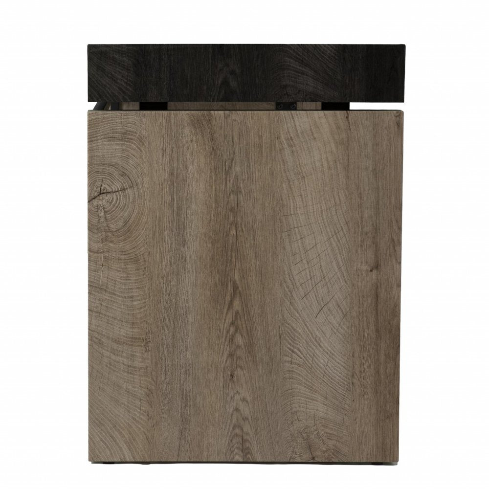 45" Black and Brown Wood Sled
