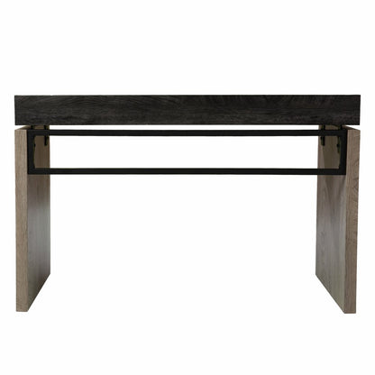 45" Black and Brown Writing Desk