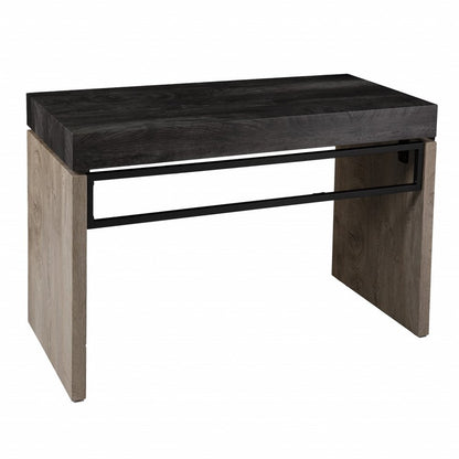 45" Black and Brown Writing Desk