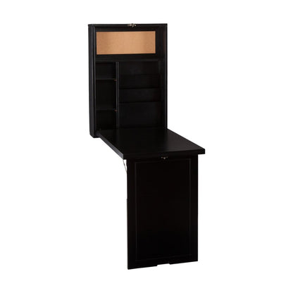 22" Black Secretary Desk
