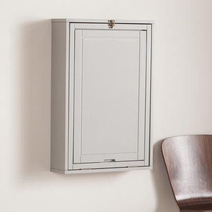 36" Gray Wall Mounted Floating Desk