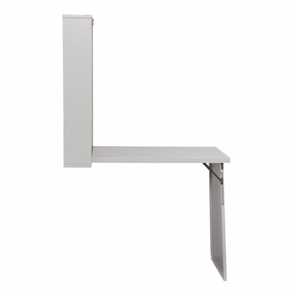 36" Gray Wall Mounted Floating Desk