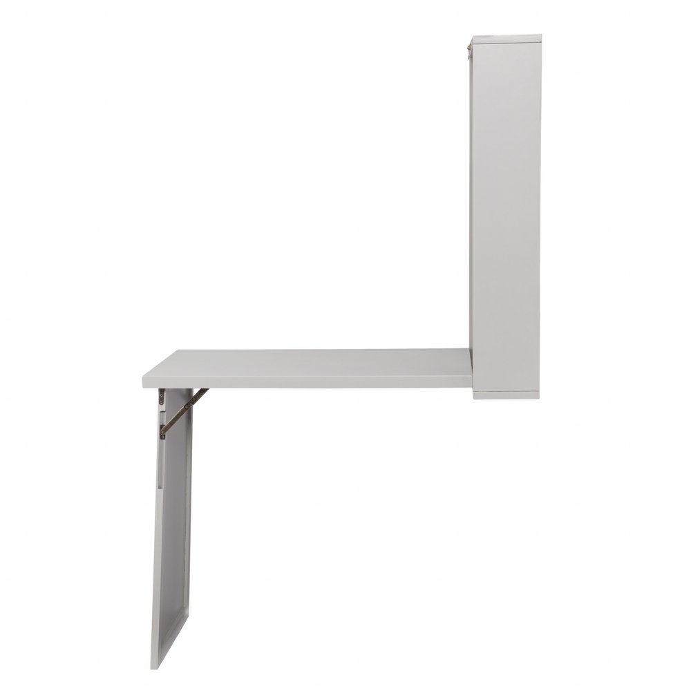 36" Gray Wall Mounted Floating Desk