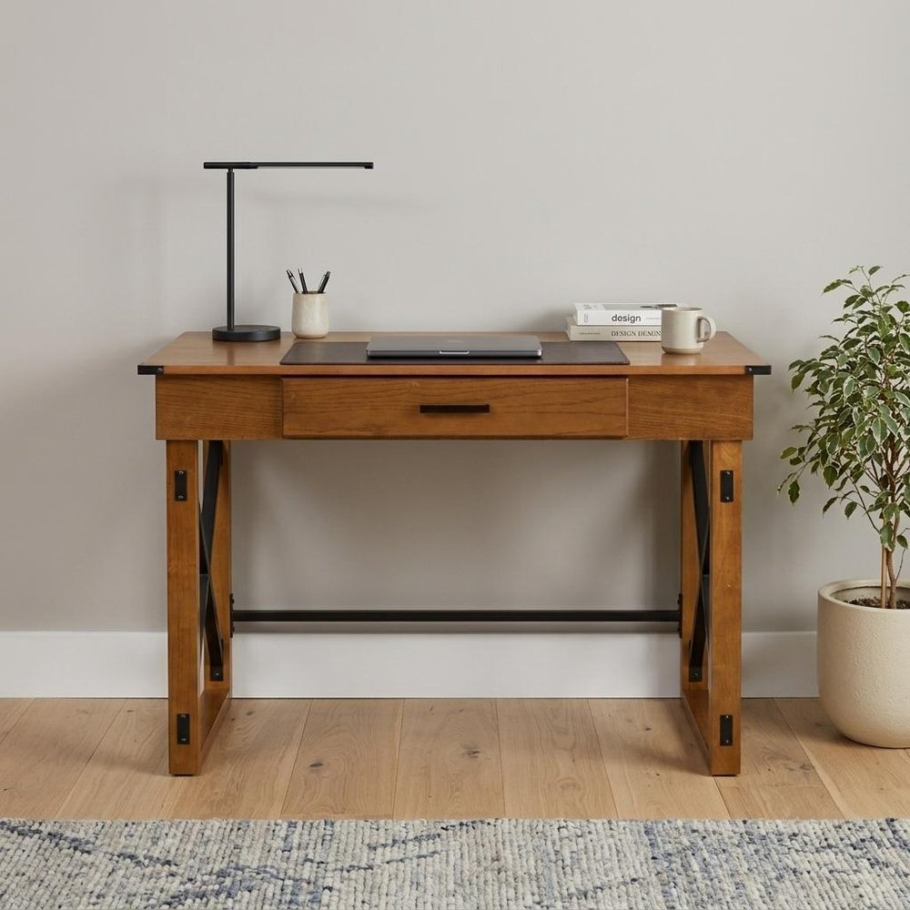49" Adjustable Natural Standing Desk Converter