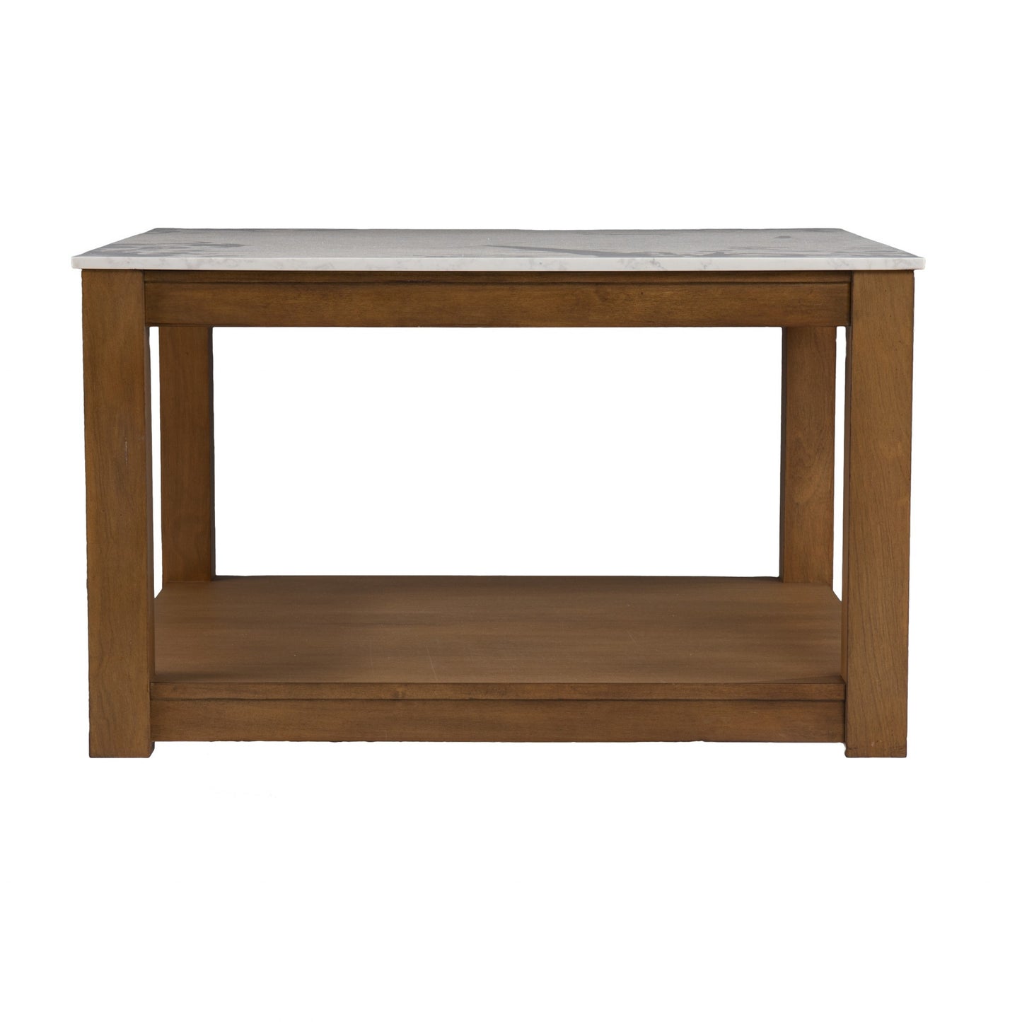 30" Natural And Natural Brown Solid Manufactured Wood Square Coffee Table