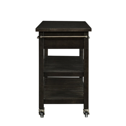 Brown 51" Rolling Kitchen Island With Storage