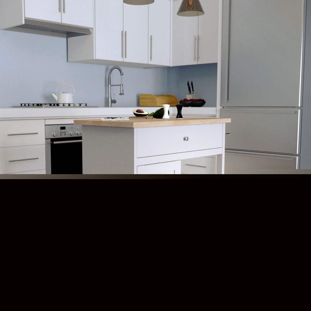 Gray and Natural 35" Rolling Kitchen Island With Storage