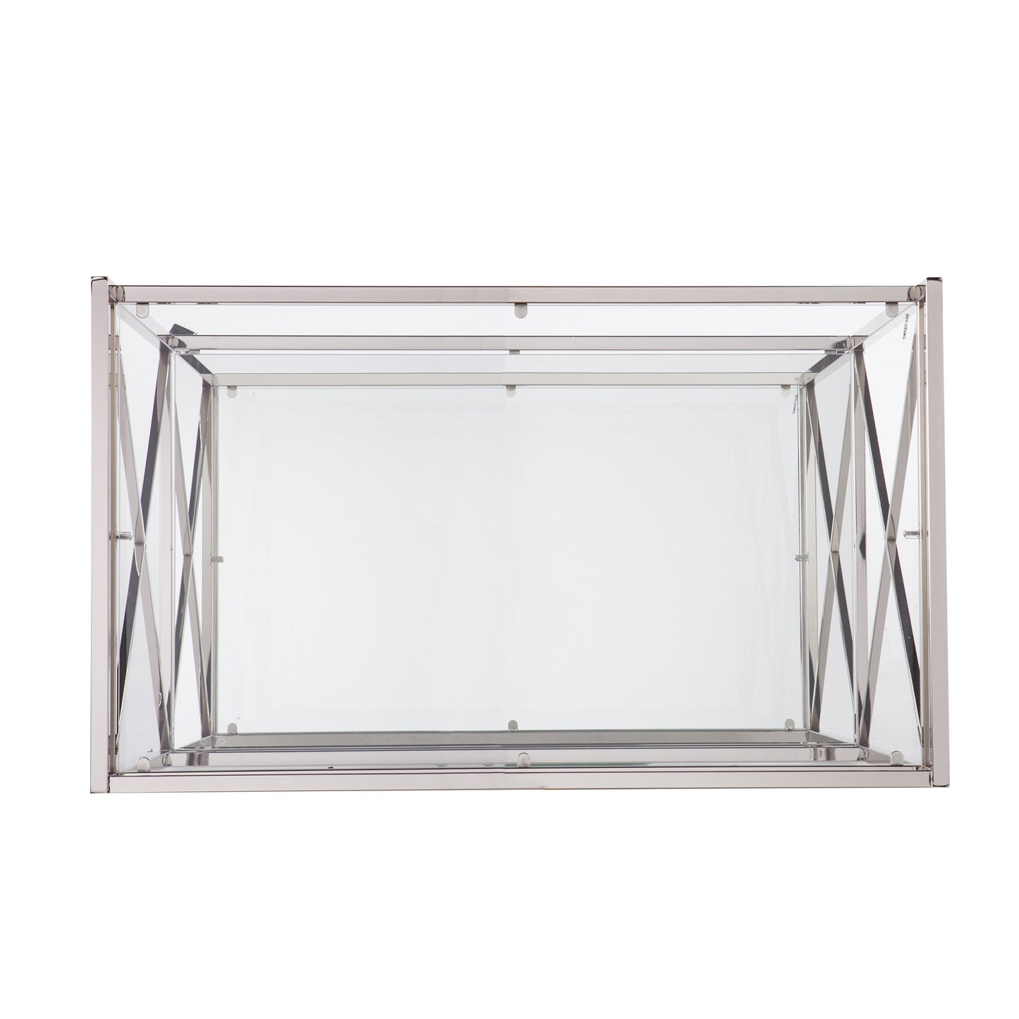 Silver Metal And Mirrored Glass Bar Cart