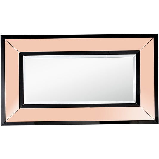 26" Rose Gold Wood Framed Accent Mirror