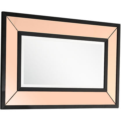 26" Rose Gold Wood Framed Accent Mirror