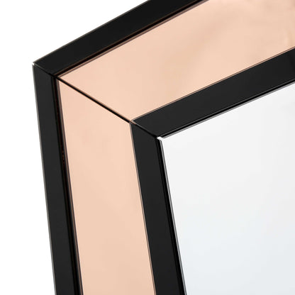 26" Rose Gold Wood Framed Accent Mirror