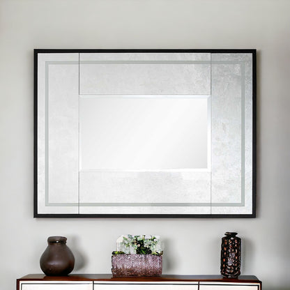 32" Silver Wood Framed Accent Mirror