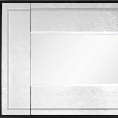 32" Silver Wood Framed Accent Mirror