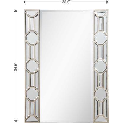 35" Champagne Accent Wood Framed Mirror