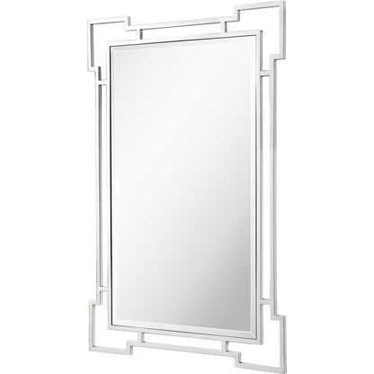 42" Silver Accent Wood Mirror