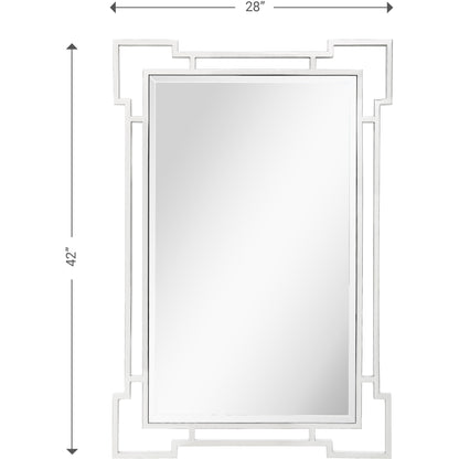 42" Silver Accent Wood Mirror