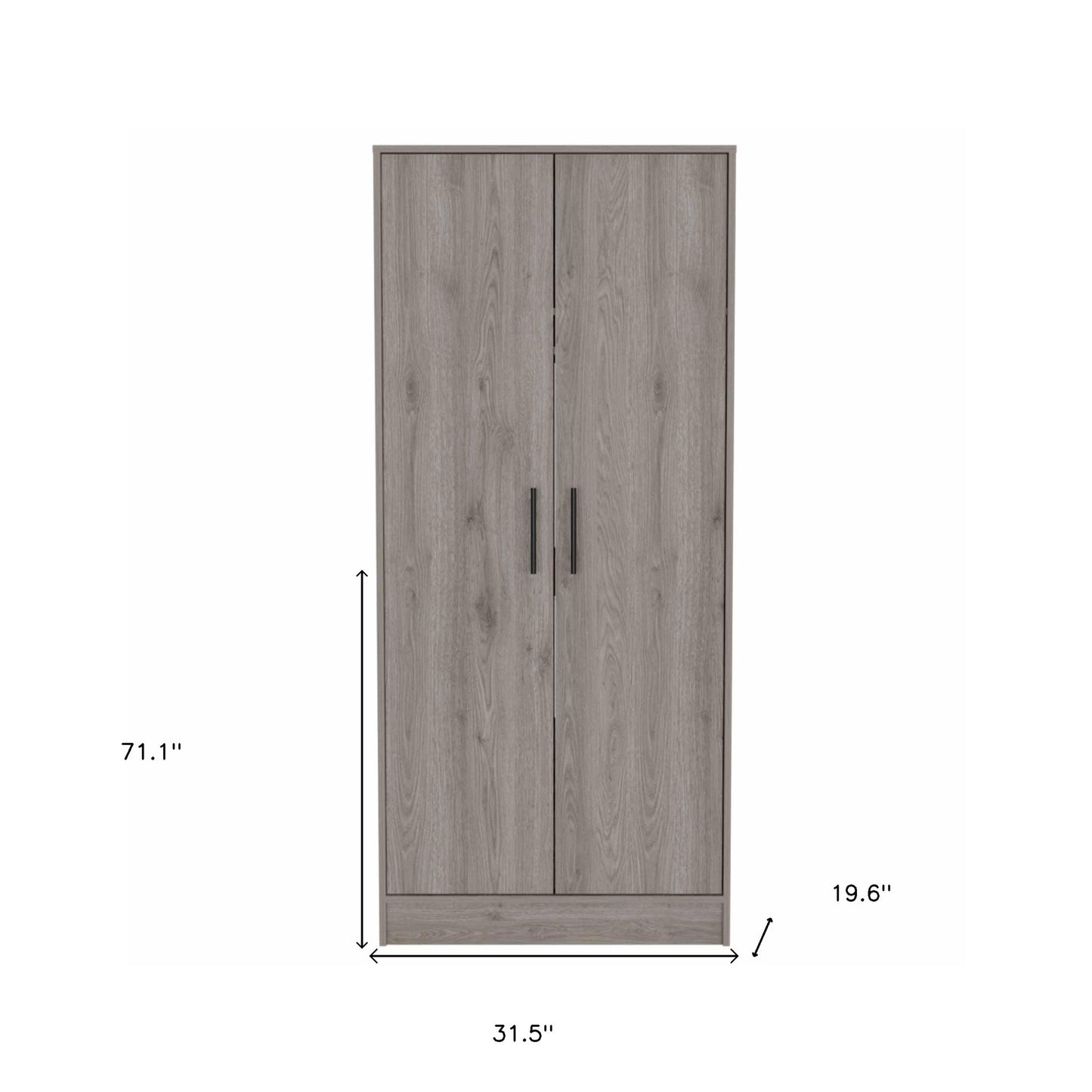 71" Light Gray Single Drawer Combo Dresser