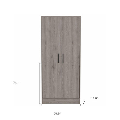 71" Light Gray Wood Single Drawer Combo Dresser