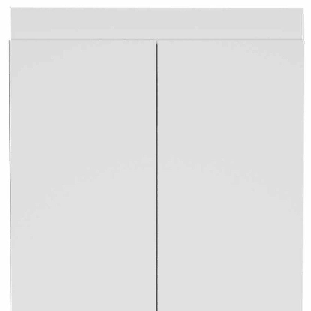 63” Classic White Pantry Cabinet with Two Full Size Doors