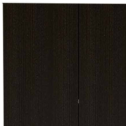 79" Modern Black Pantry Cabinet with Two Doors and Five Shelves