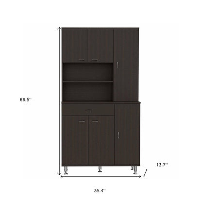 67" Black Wood Seven Door