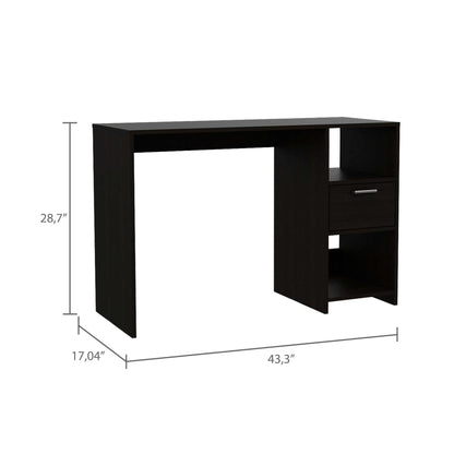 43" Black Computer Desk