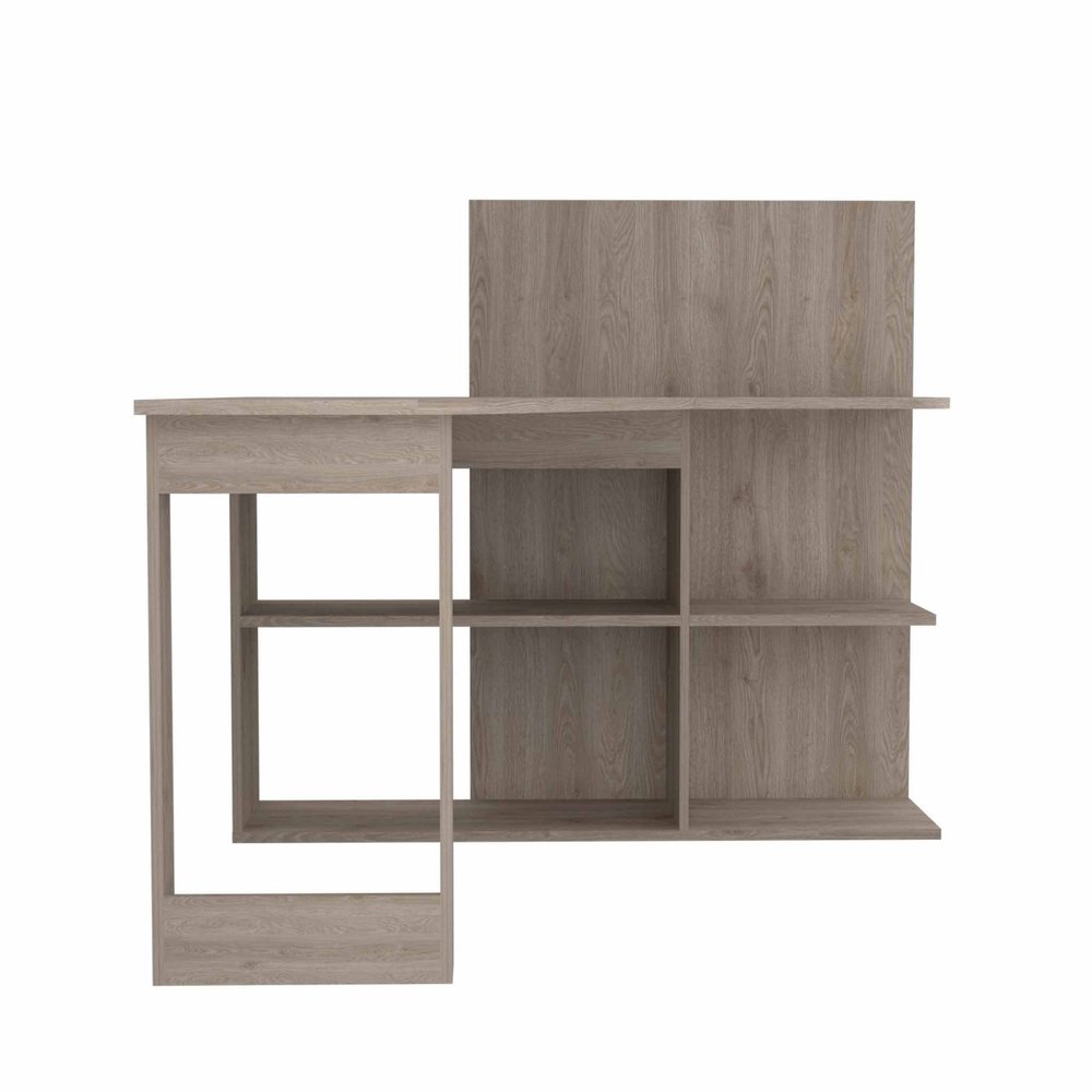 48" Light Gray L Shape Computer Desk
