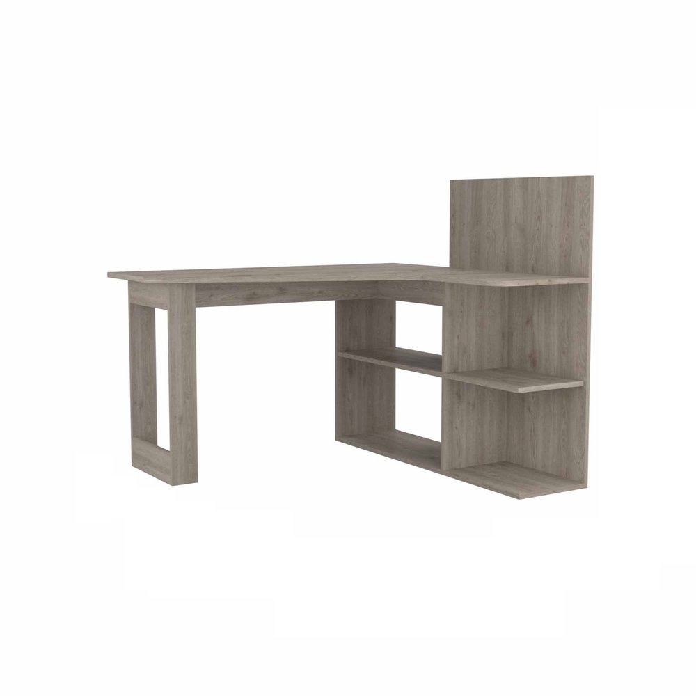 48" Light Gray L Shape Computer Desk