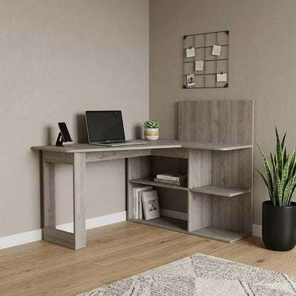 48" Light Gray L Shape Computer Desk