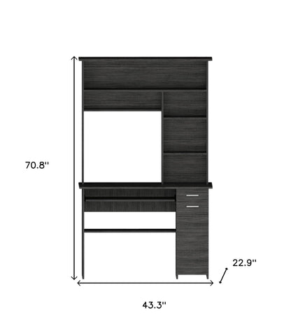 43" Gray Computer Desk