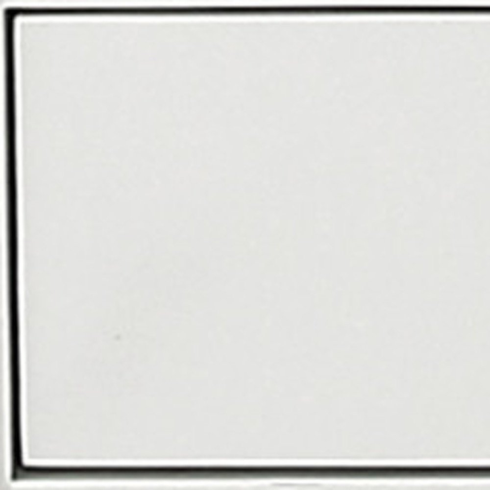 47" White and Gold Wood Console Table With Two Drawers