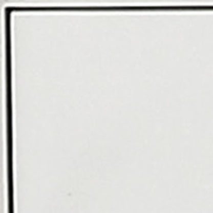 47" White and Gold Wood Console Table With Two Drawers