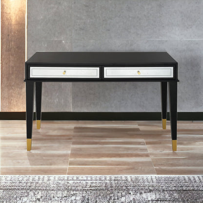 47" Black Console Table And Drawers