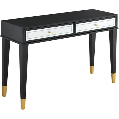 47" Black Console Table And Drawers