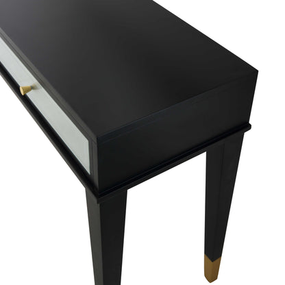 47" Black Console Table And Drawers