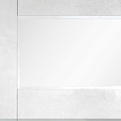 47" Black And Silver Mirrored Wood And Glass Console Table With Two Drawers