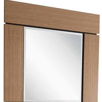 47" Brown and Silver Wood Frame Console Table With Drawer