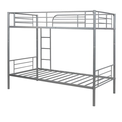 Silver Twin Over Twin  Separable Bunk Bed