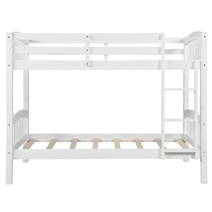 White Twin Over Twin Bunk Bed