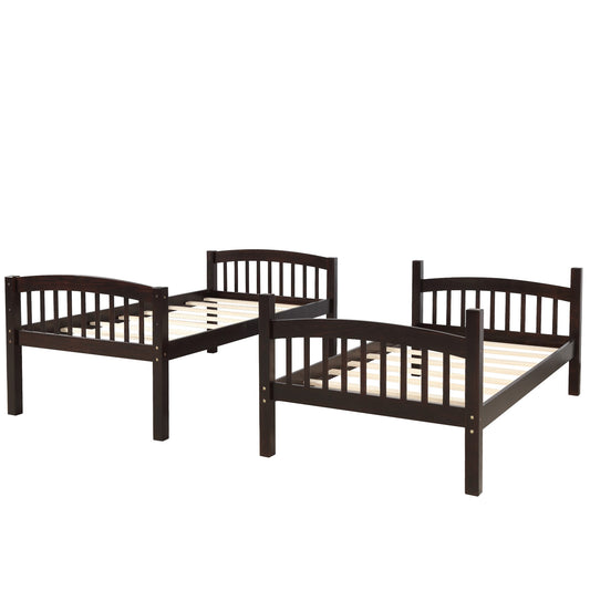 Brown Twin Over Twin Bunk Bed