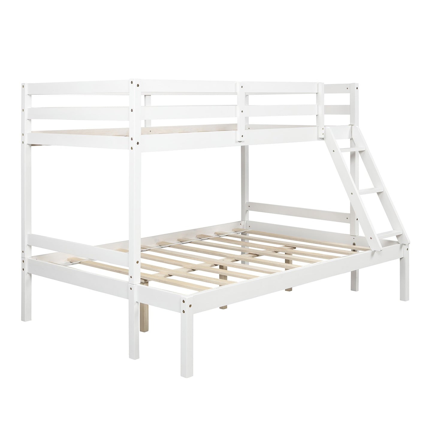 White Twin Size Full Size Bunk Bed