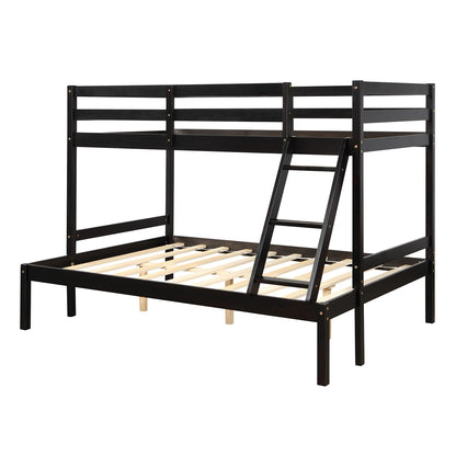 Brown Twin Size Full Size Bunk Bed